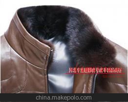 男士2014新款貂毛方領(lǐng)皮衣 高端品質(zhì)與廠家批發(fā)的最佳選擇